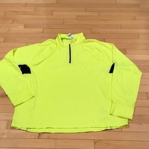 Men’s neon green lightweight Lands End athletic shirt